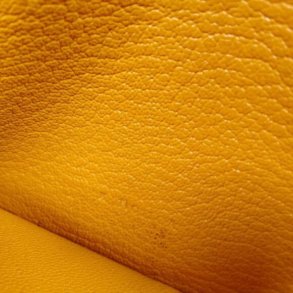 $2995 Authentic HERMES Made in FRANCE Unisex Orange Gold Leather Long Wallet - Picture 8 of 12